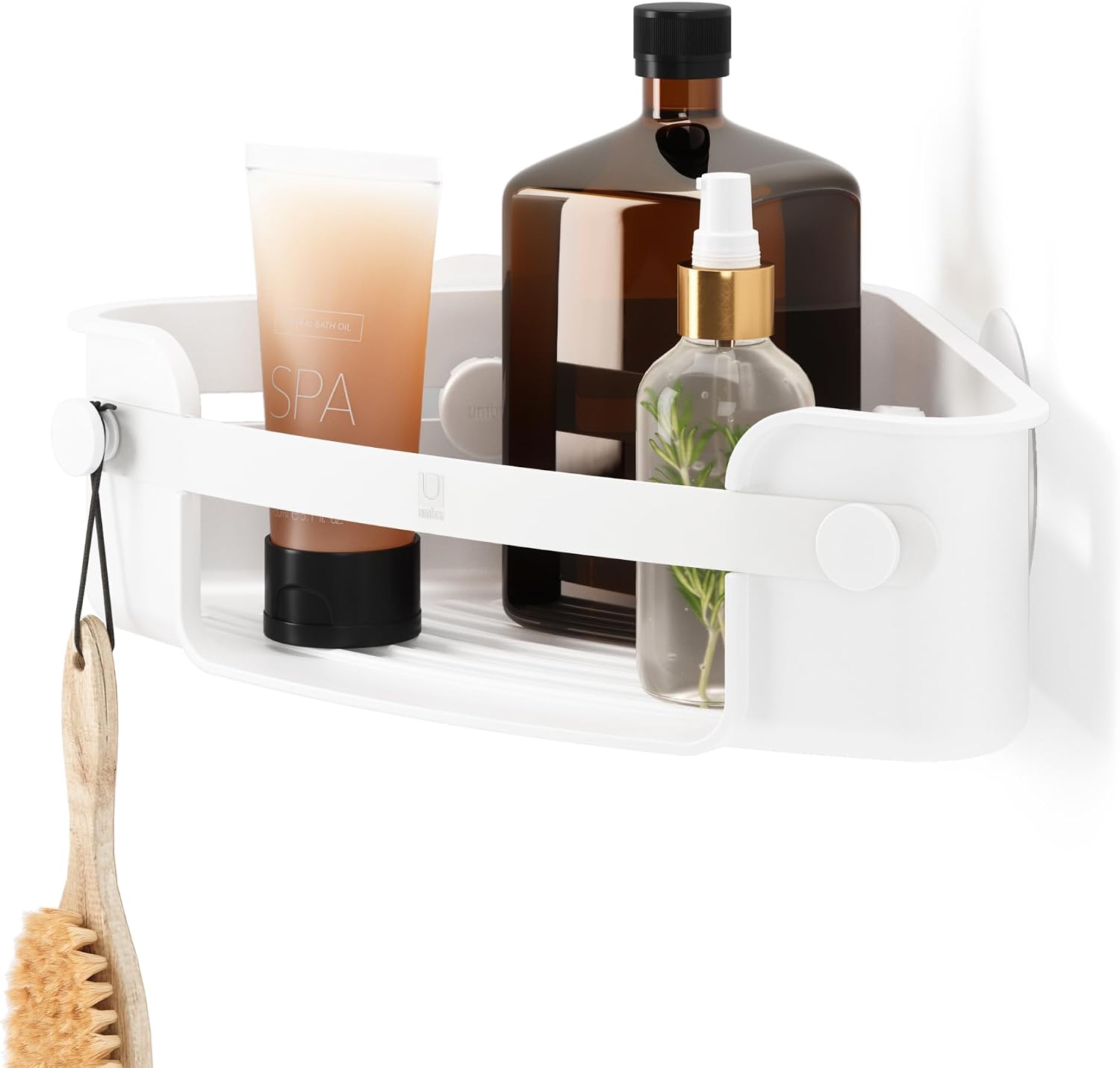 Umbra Flex Adhesive Shower Corner Shelf — White; corner shelf — supplier photo 1