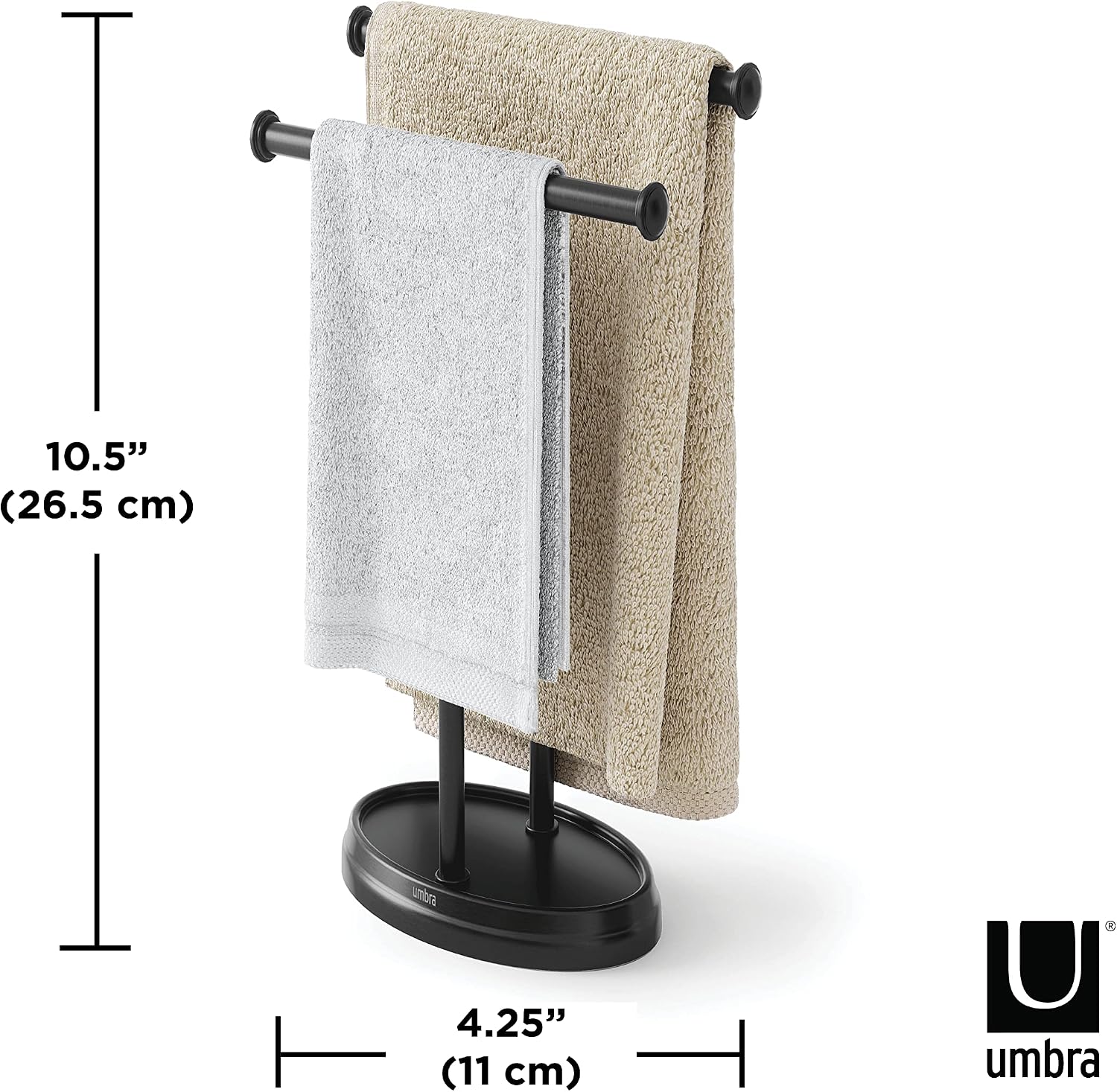 Umbra Palm Freestanding Hand Towel Tree — Black; 10.5 x 4.25 inch (Pack of 1) selector — supplier photo 2